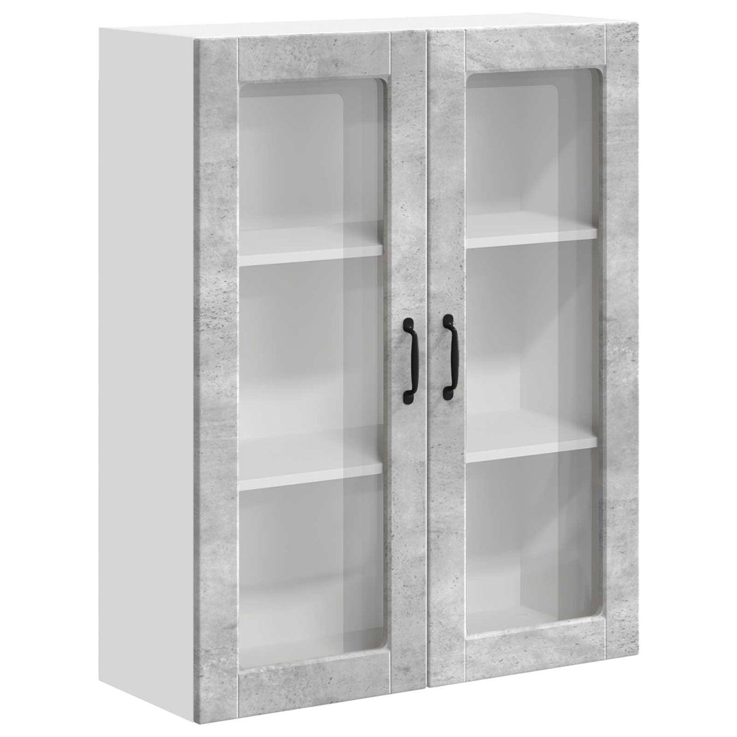 Vegghylle LUCCA Betonggrå 80 x 31 x 100 cm Konstruert tre