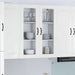 Vegghylle LUCCA Høgglans hvit 80 x 31 x 100 cm Konstruert tre