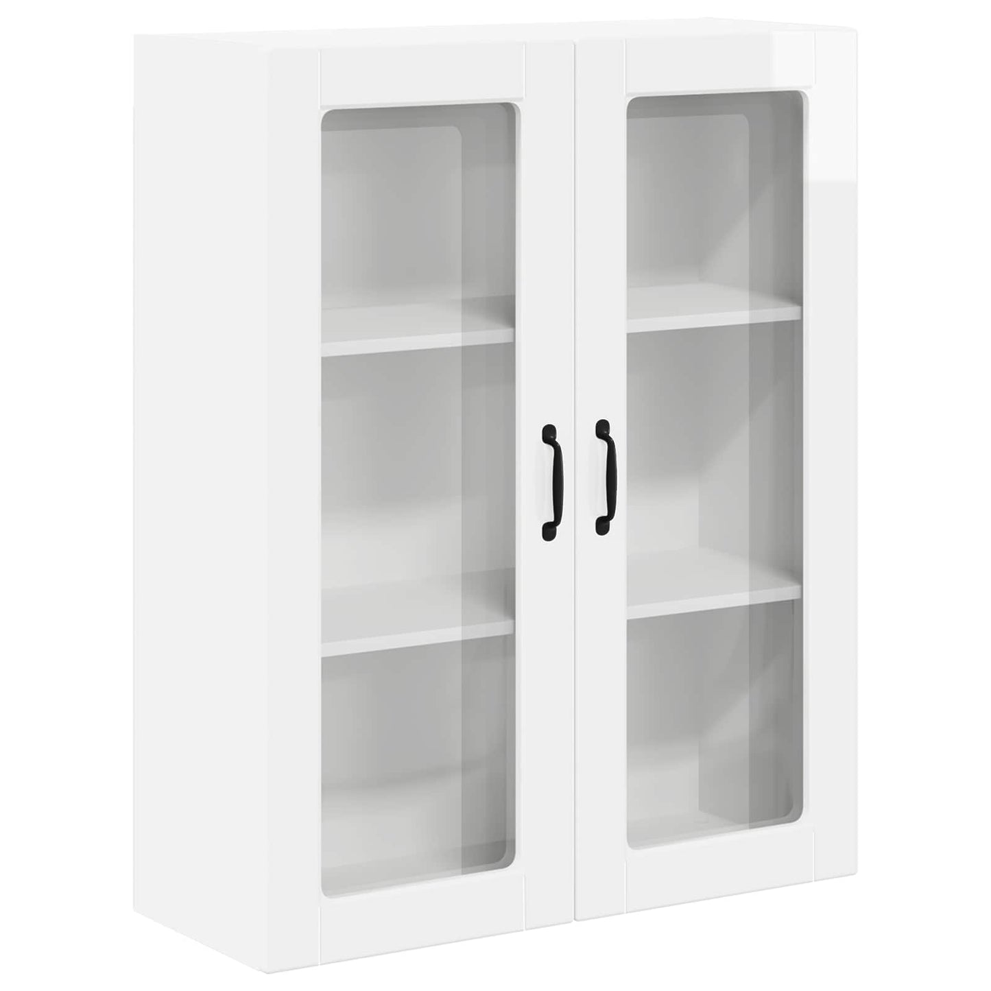 Vegghylle LUCCA Høgglans hvit 80 x 31 x 100 cm Konstruert tre