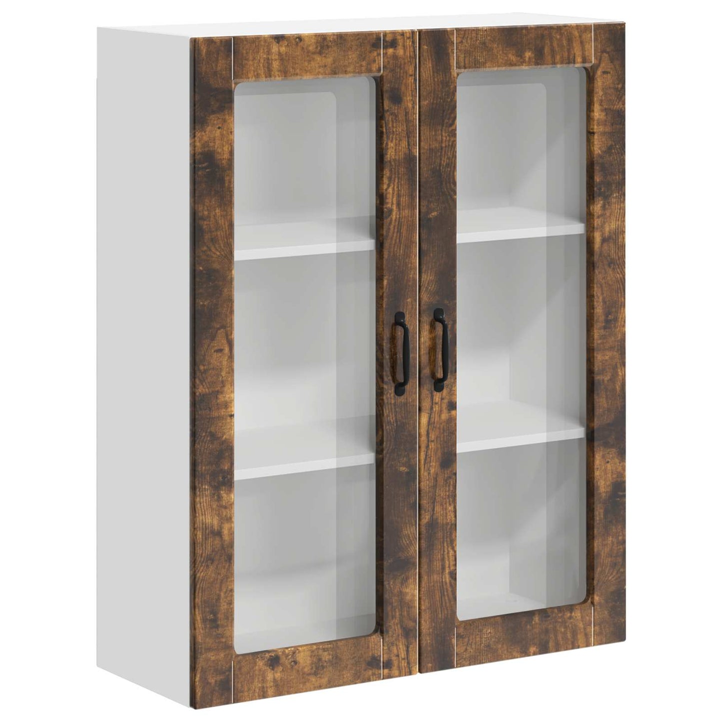 Vegghylle LUCCA Røkt Eik 80 x 31 x 100 cm Konstruert tre