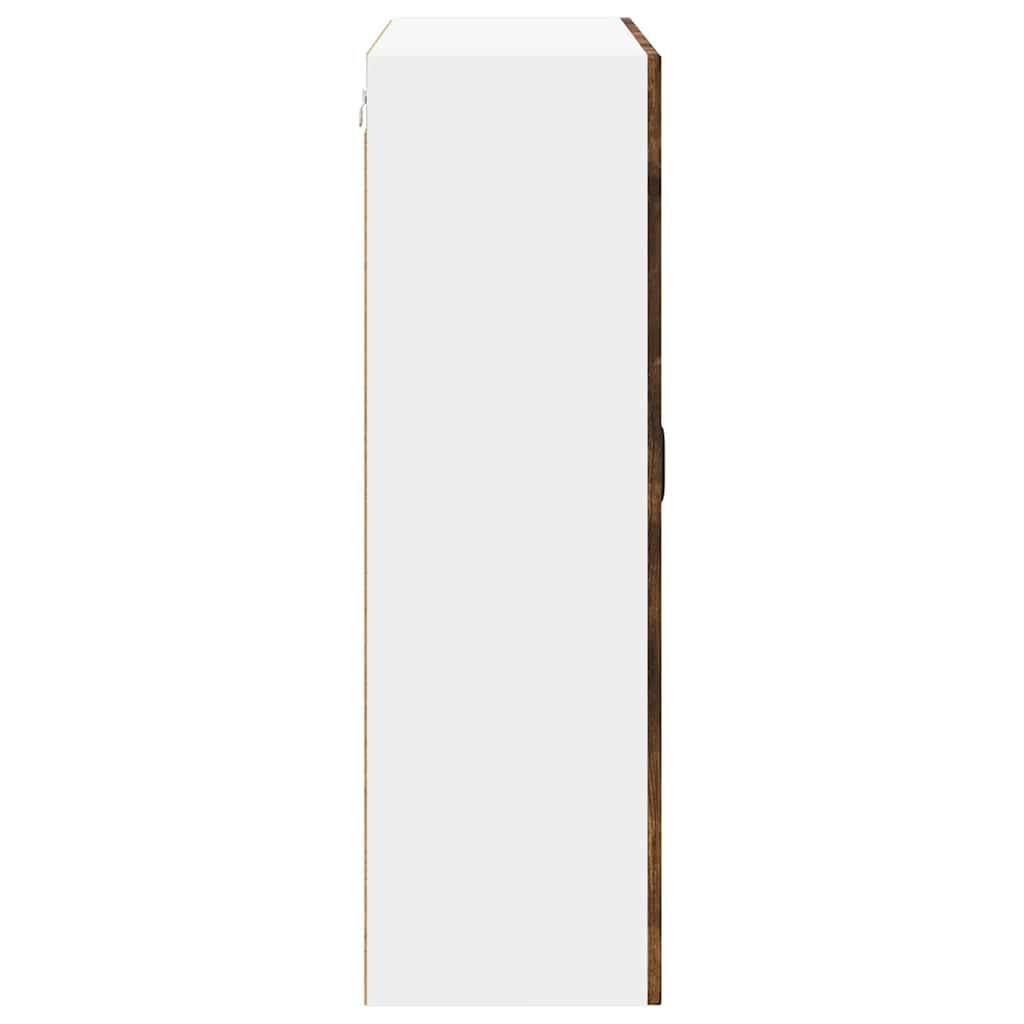 Vegghylle LUCCA Røkt Eik 80 x 31 x 100 cm Konstruert tre