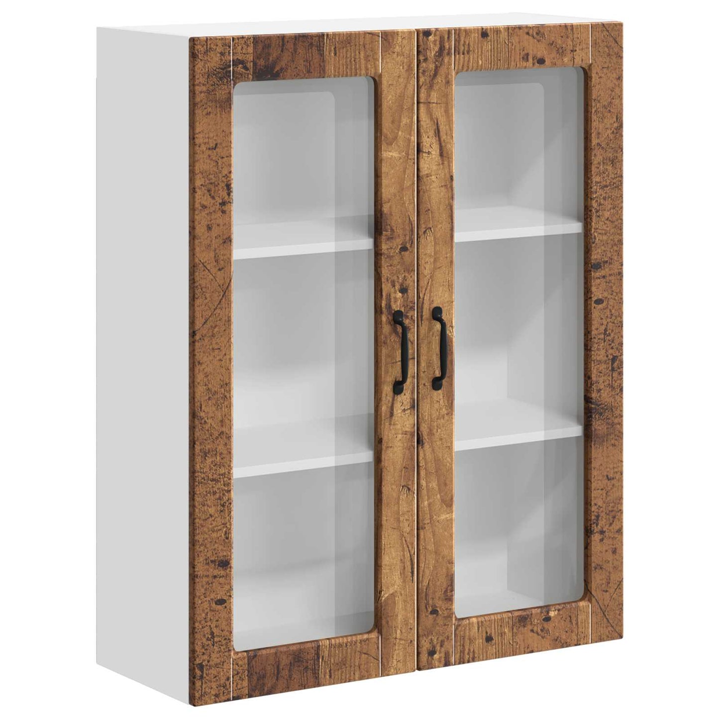 Vegghylle LUCCA Gammelt tre 80 x 31 x 100 cm Konstruert tre