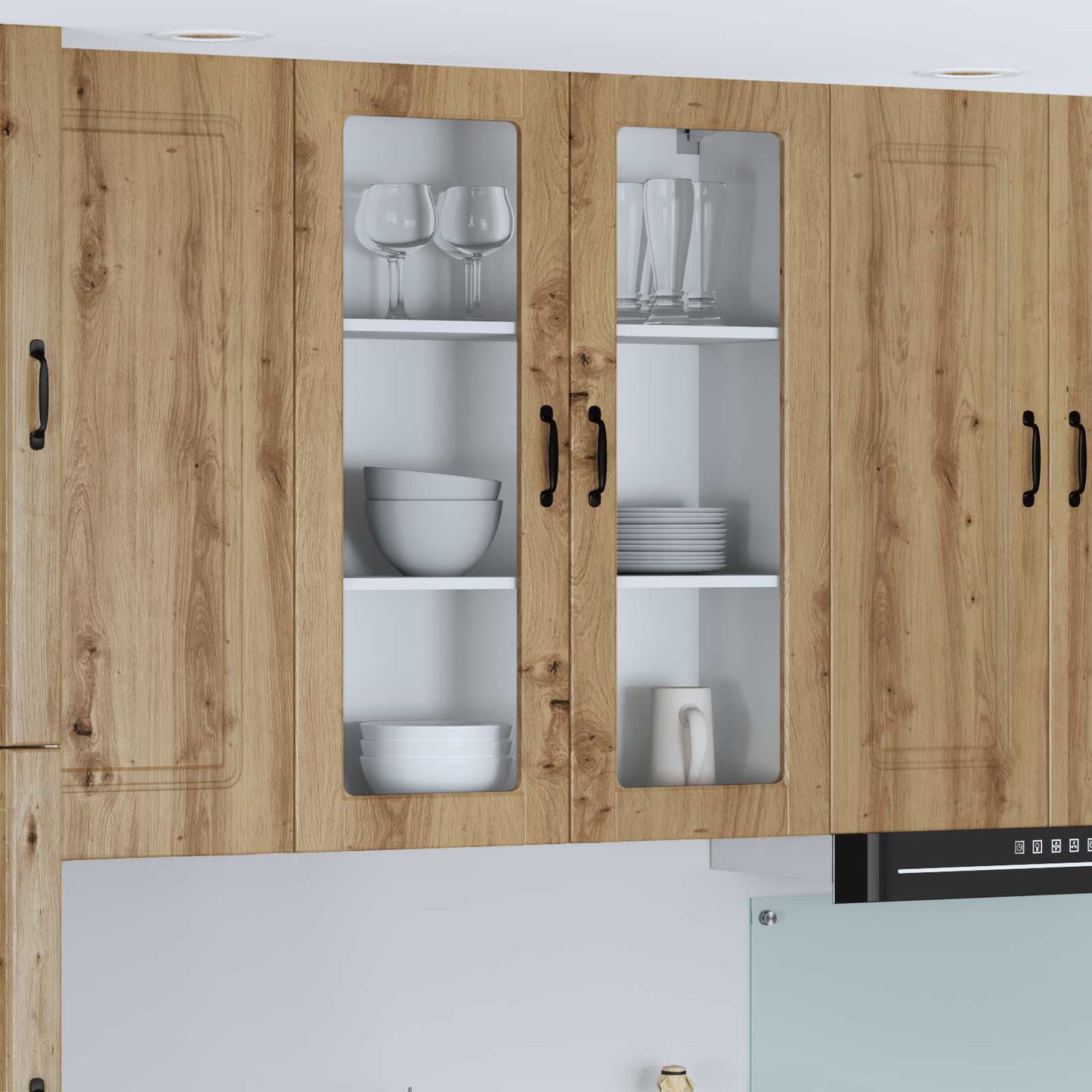 Vegghylle LUCCA Artisan eik 80 x 31 x 100 cm Konstruert tre