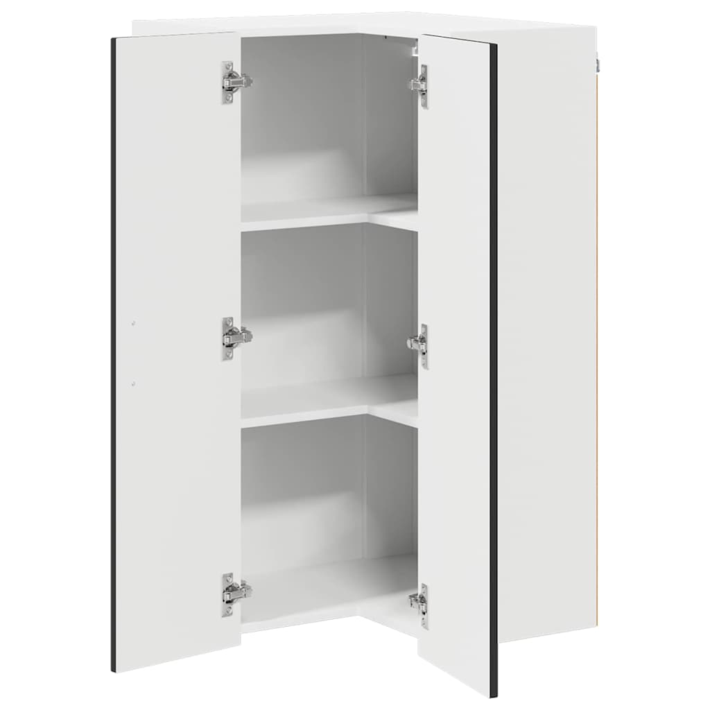Vegghjørneskap LUCCA Svart 57 x 57 x 100 cm Konstruert tre