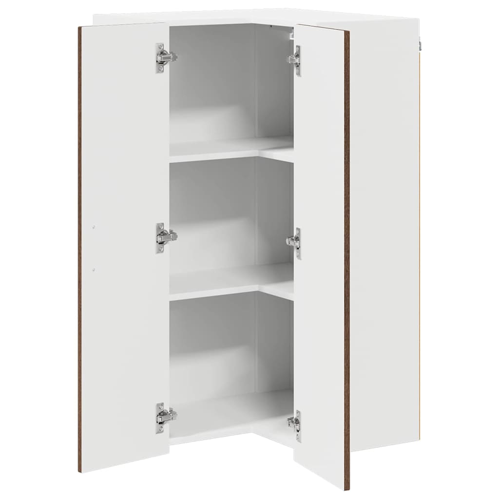 Vegghjørneskap LUCCA Brun eik 57 x 57 x 100 cm Konstruert tre
