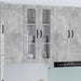 Vegghylle LUCCA Betonggrå 60 x 31 x 100 cm Konstruert tre