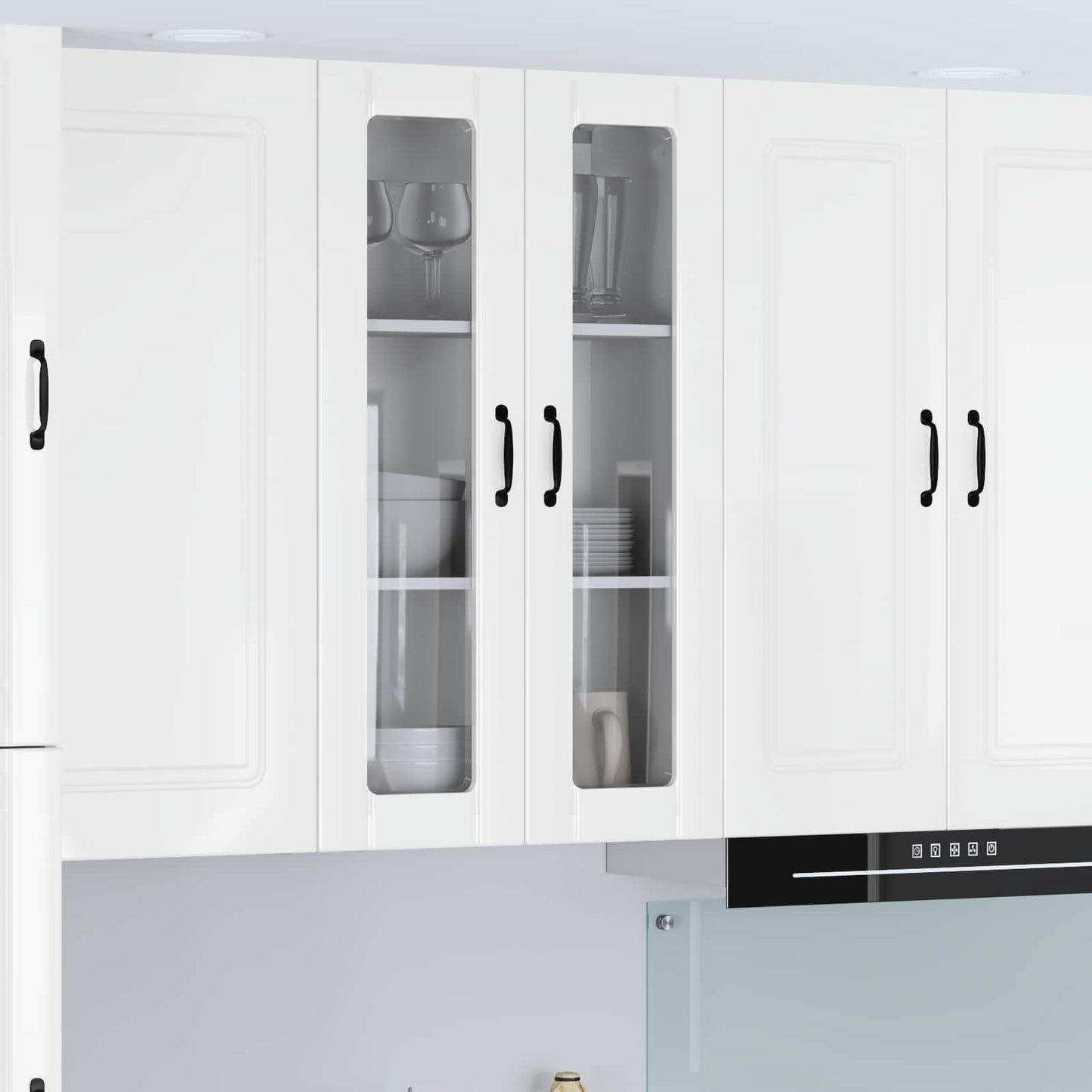 Vegghylle LUCCA Høgglans hvit 60 x 31 x 100 cm Konstruert tre