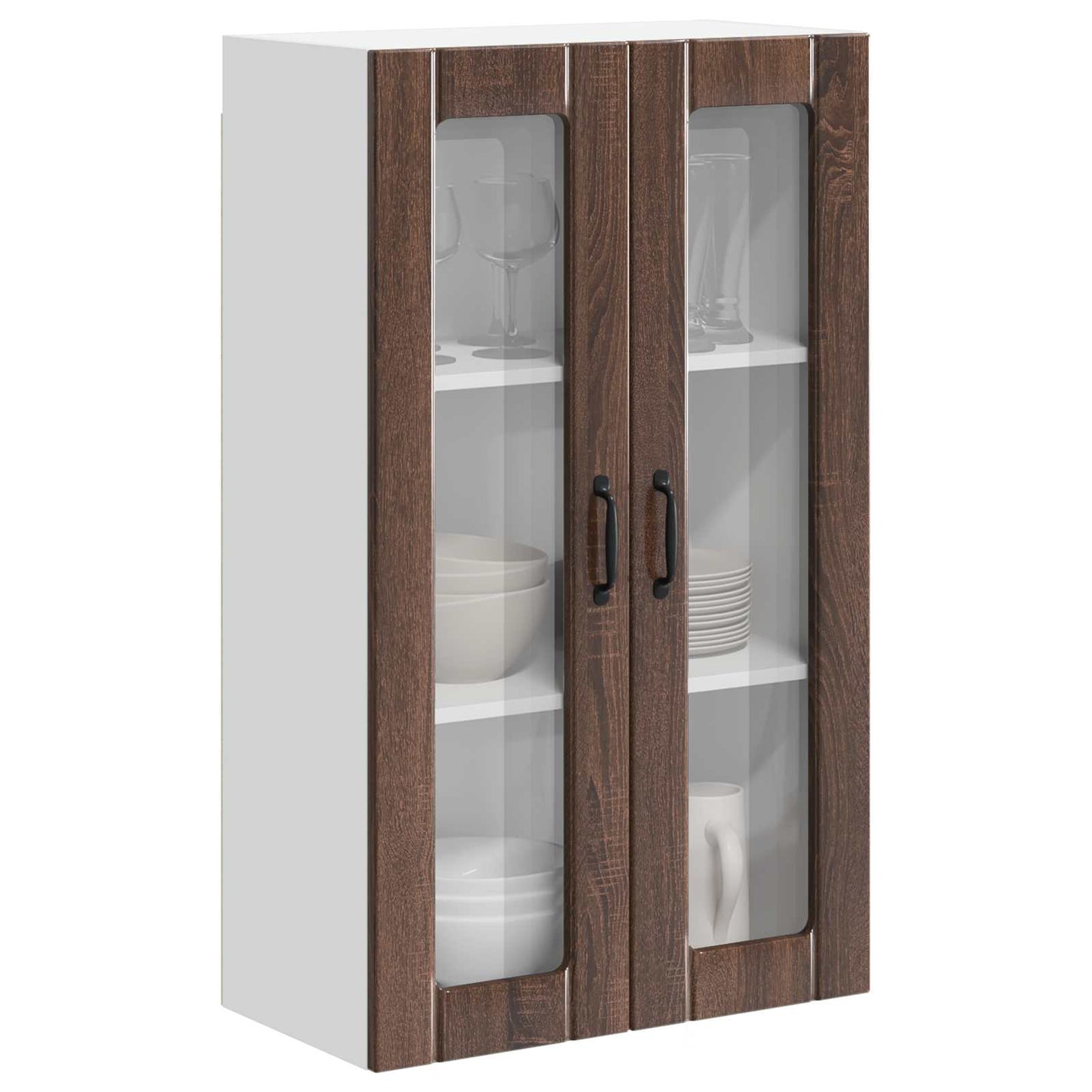 Vegghylle LUCCA Brun eik 60 x 31 x 100 cm Konstruert tre