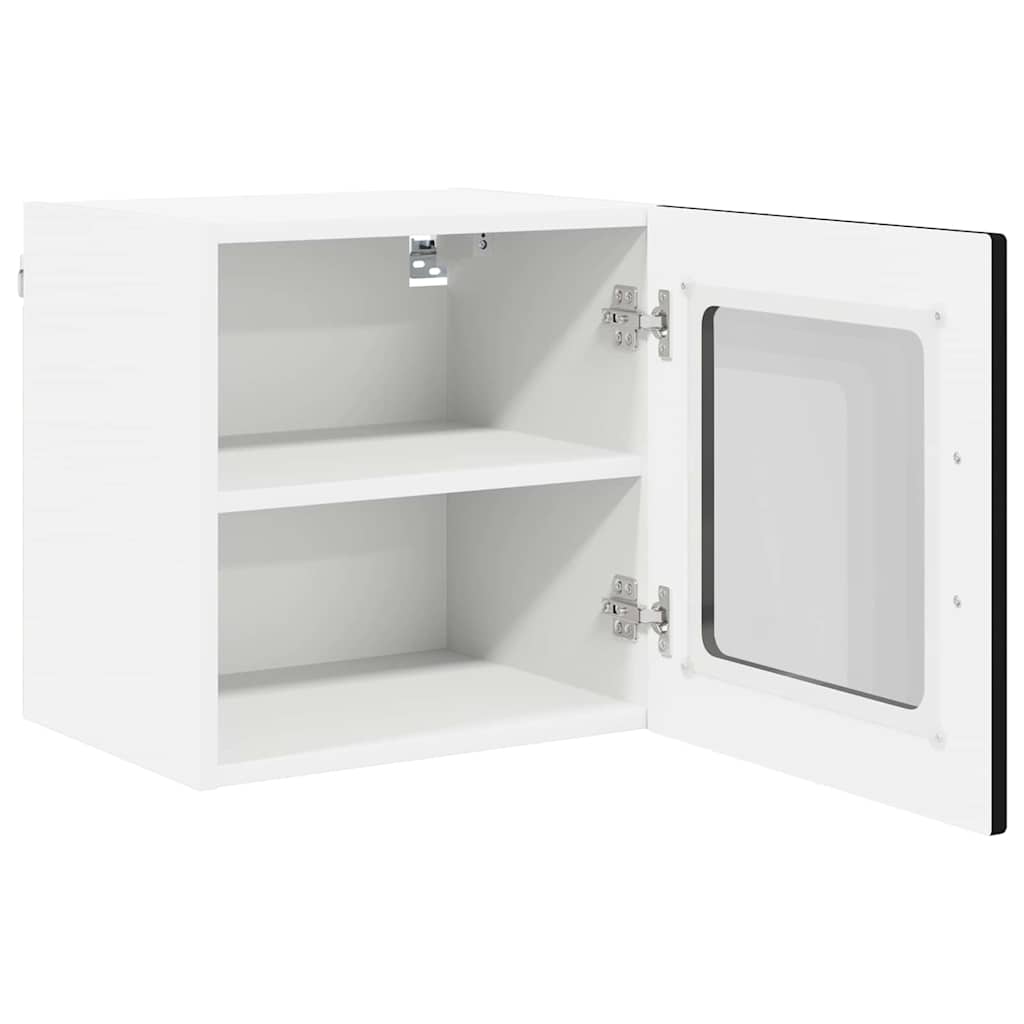 Vegghylle PORTO Svart 40 x 31 x 40 cm Konstruert tre