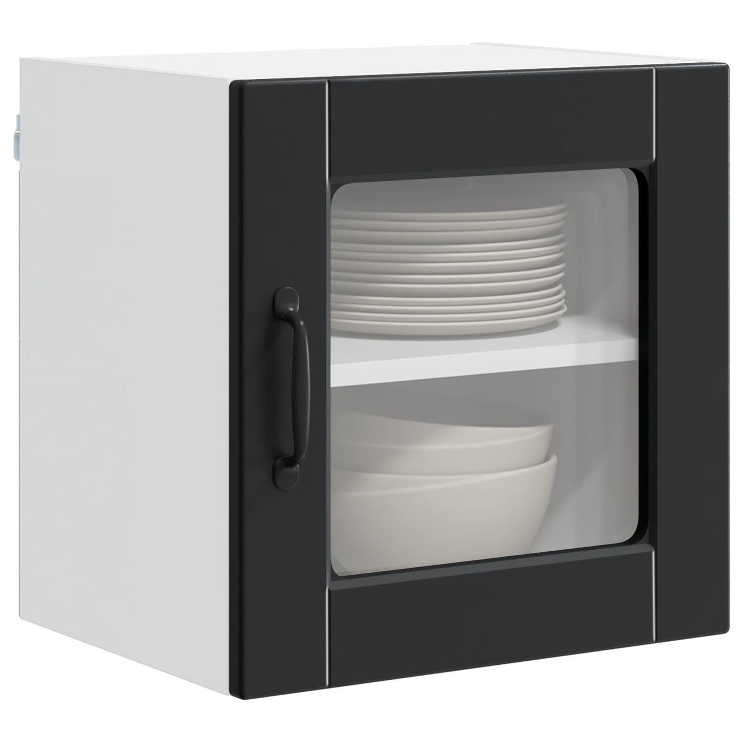 Vegghylle PORTO Svart 40 x 31 x 40 cm Konstruert tre