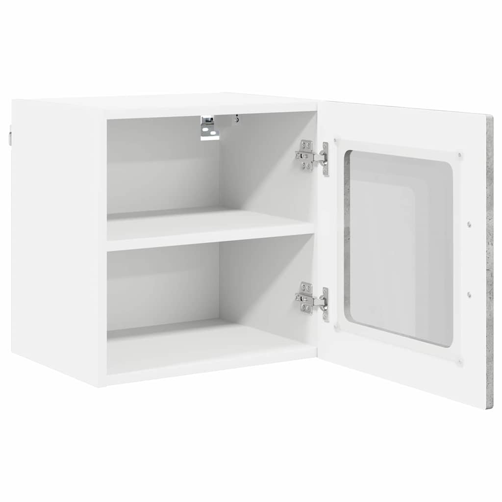 Vegghylle PORTO 2 pcs Betonggrå 40 x 31 x 40 cm Konstruert tre