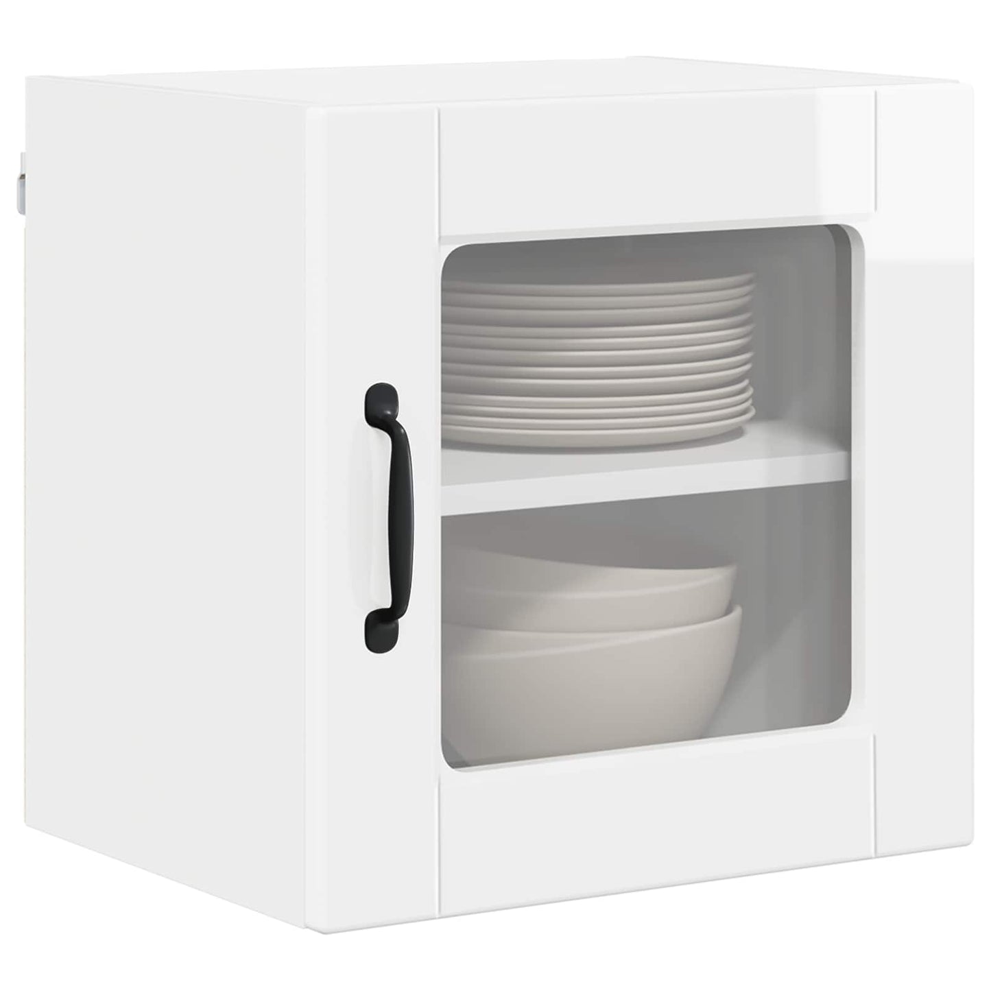 Vegghylle PORTO 2 pcs Høyglanset hvit 40 x 31 x 40 cm