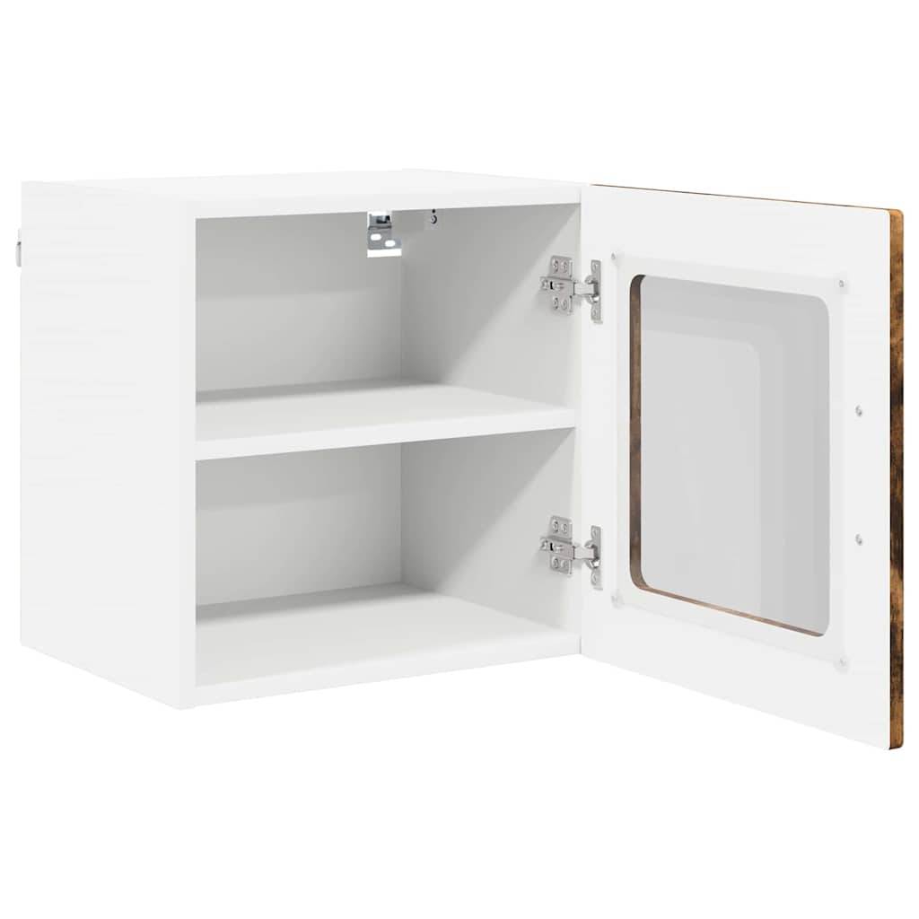 Vegghylle PORTO Røkt eik 40 x 31 x 40 cm Konstruert tre