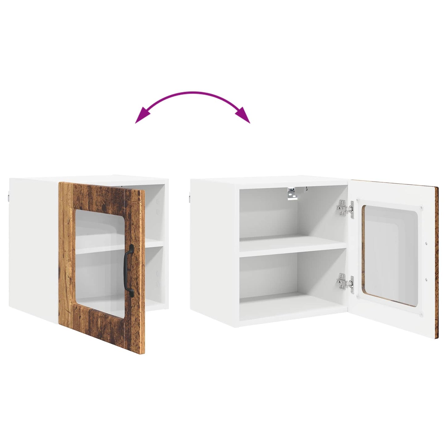 Vegghylle PORTO Gammelt tre 40 x 31 x 40 cm Konstruert tre