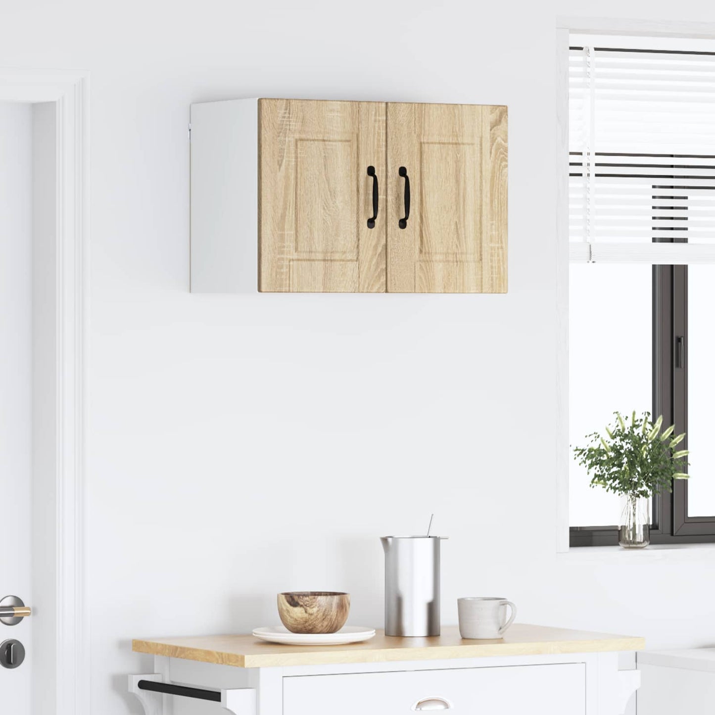 Veggskap PORTO 2 pcs Sonoma eik 30 x 31 x 40 cm Konstruert tre