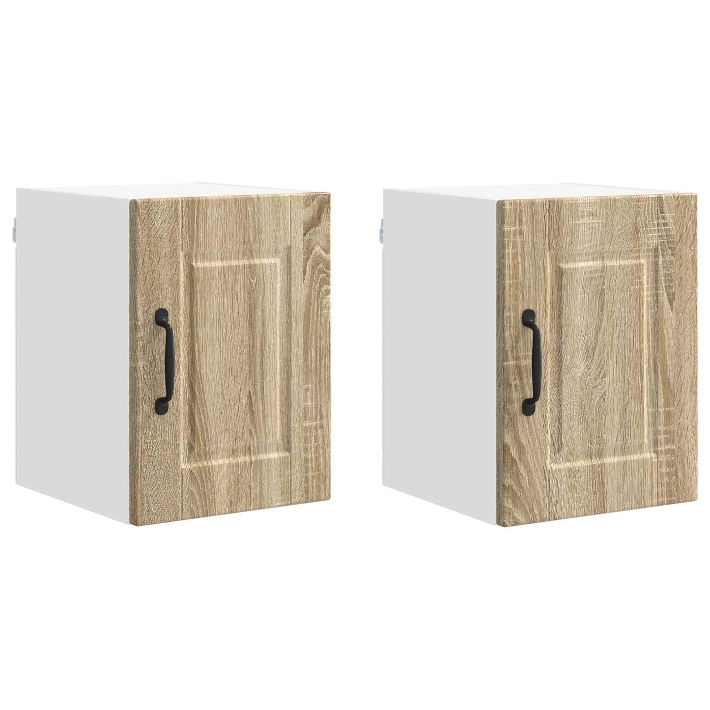 Veggskap PORTO 2 pcs Sonoma eik 30 x 31 x 40 cm Konstruert tre