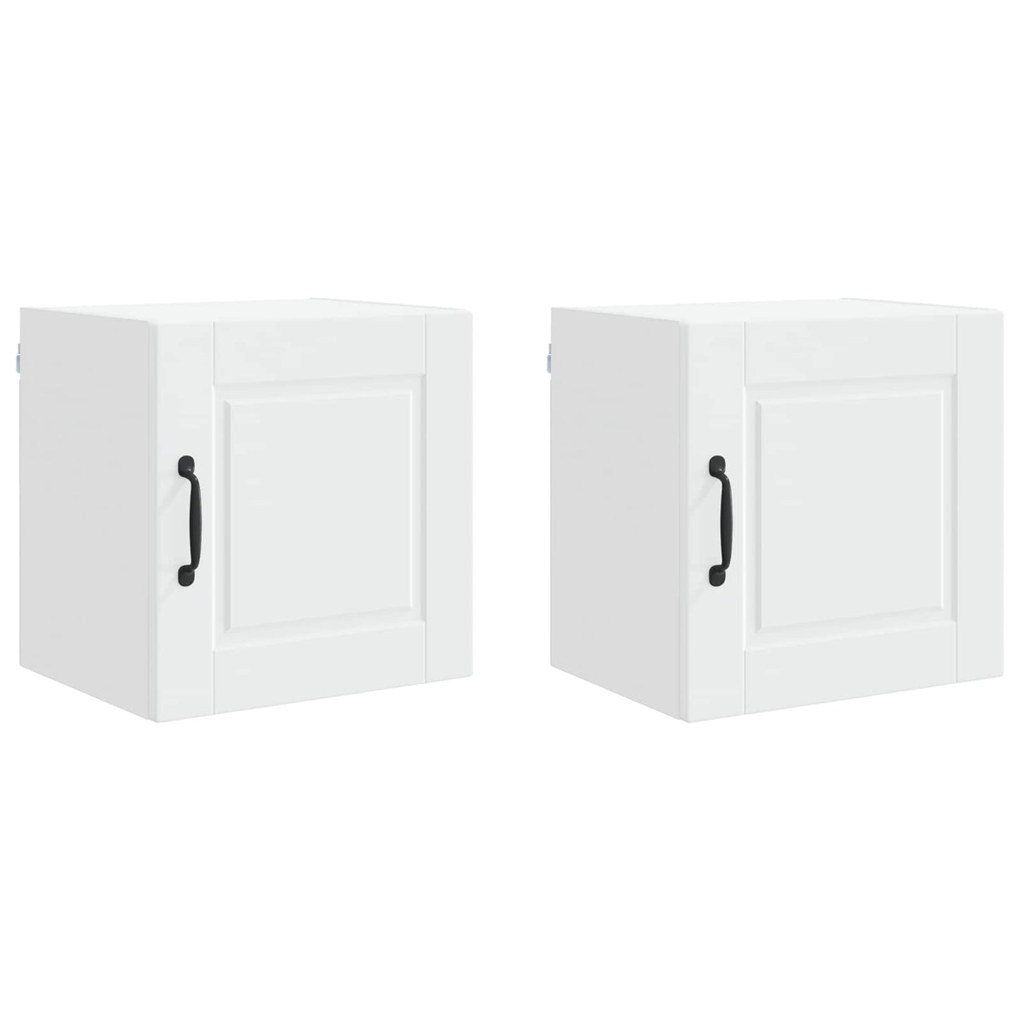 Veggskap PORTO 2 pcs Hvit 40 x 31 x 40 cm Konstruert tre
