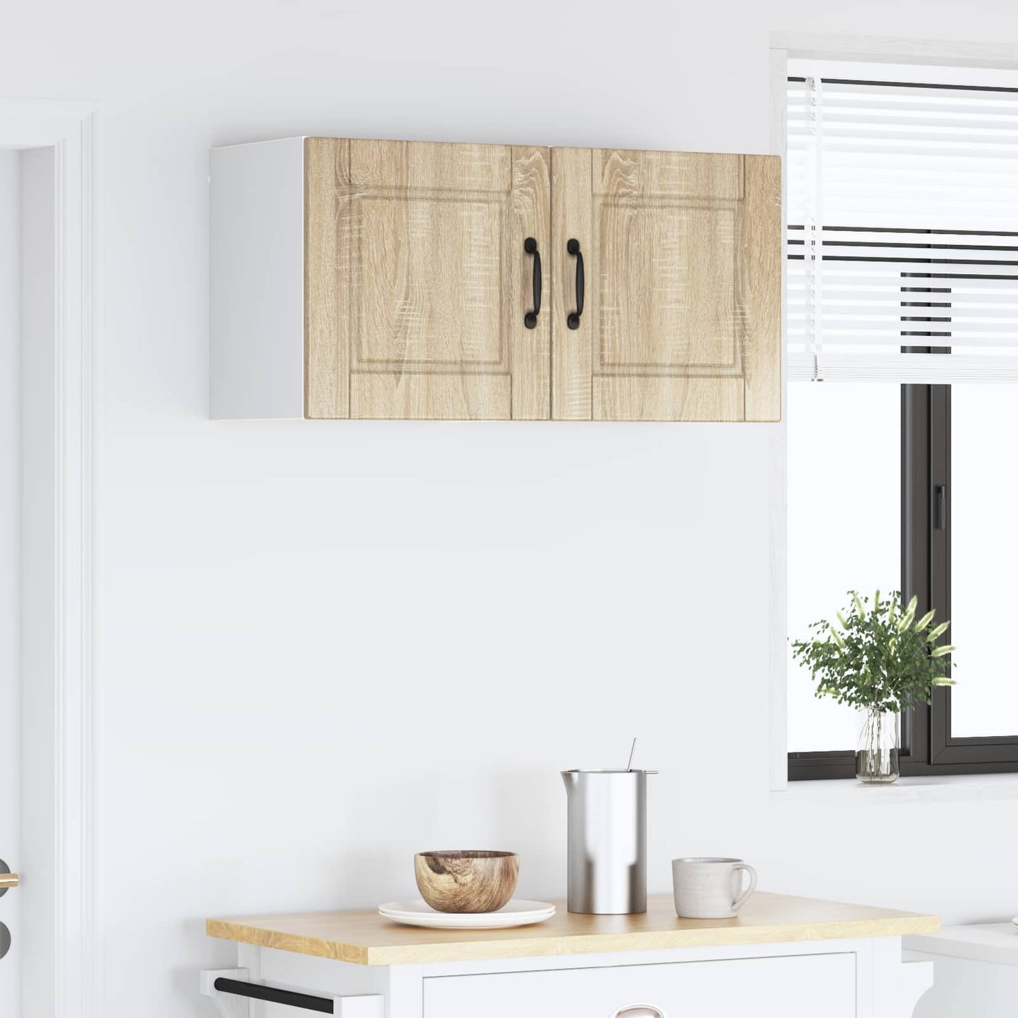 Veggskap PORTO 2 pcs Sonoma eik 40 x 31 x 40 cm Konstruert tre