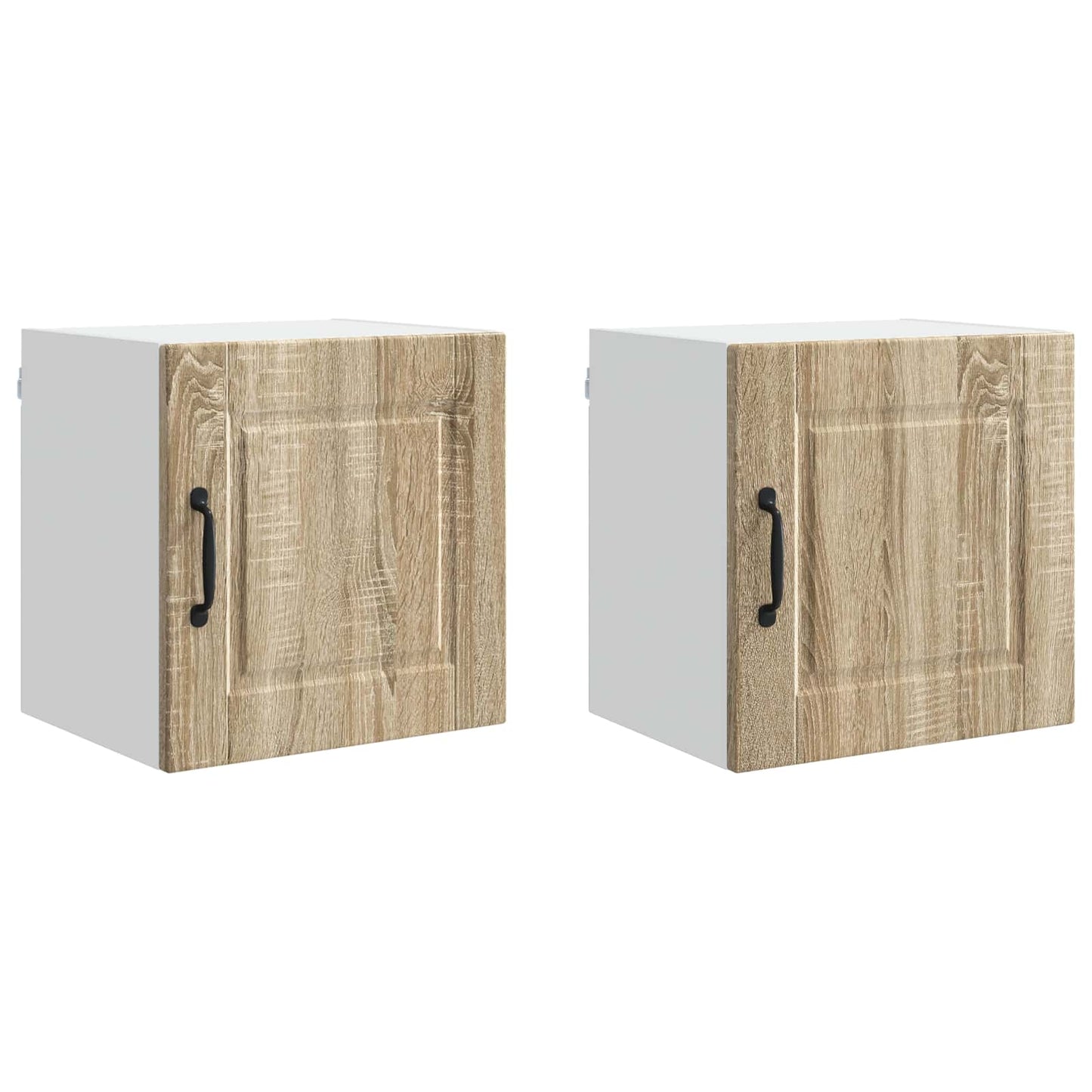 Veggskap PORTO 2 pcs Sonoma eik 40 x 31 x 40 cm Konstruert tre