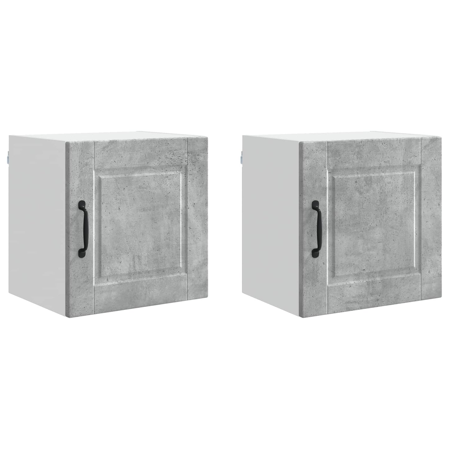 Veggskap PORTO 2 pcs Betonggrå 40 x 31 x 40 cm Konstruert tre