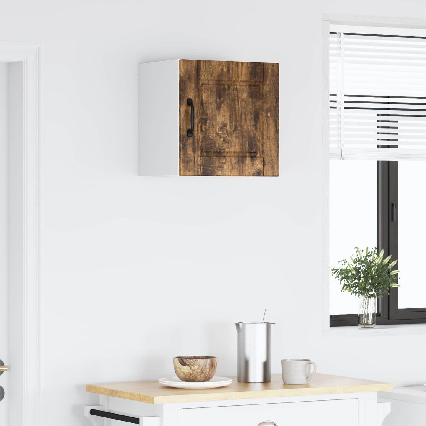 Veggskap PORTO Røkt eik 40 x 31 x 40 cm Konstruert tre