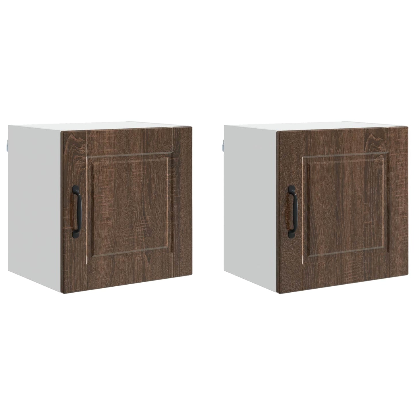 Veggskap PORTO 2 pcs Brun Eik 40 x 31 x 40 cm Konstruert tre