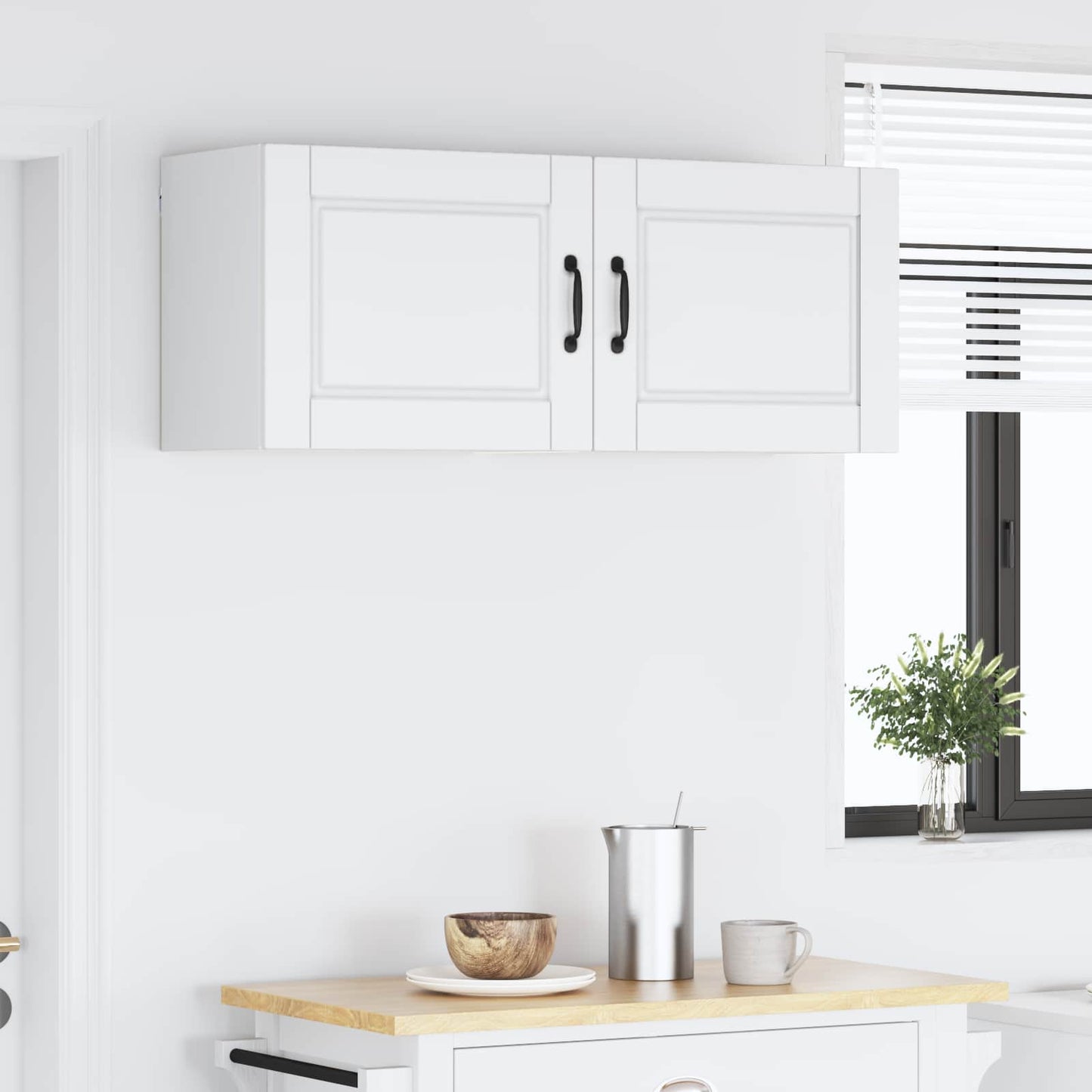 Veggskap PORTO 2 pcs Hvit 50 x 31 x 40 cm Konstruert tre
