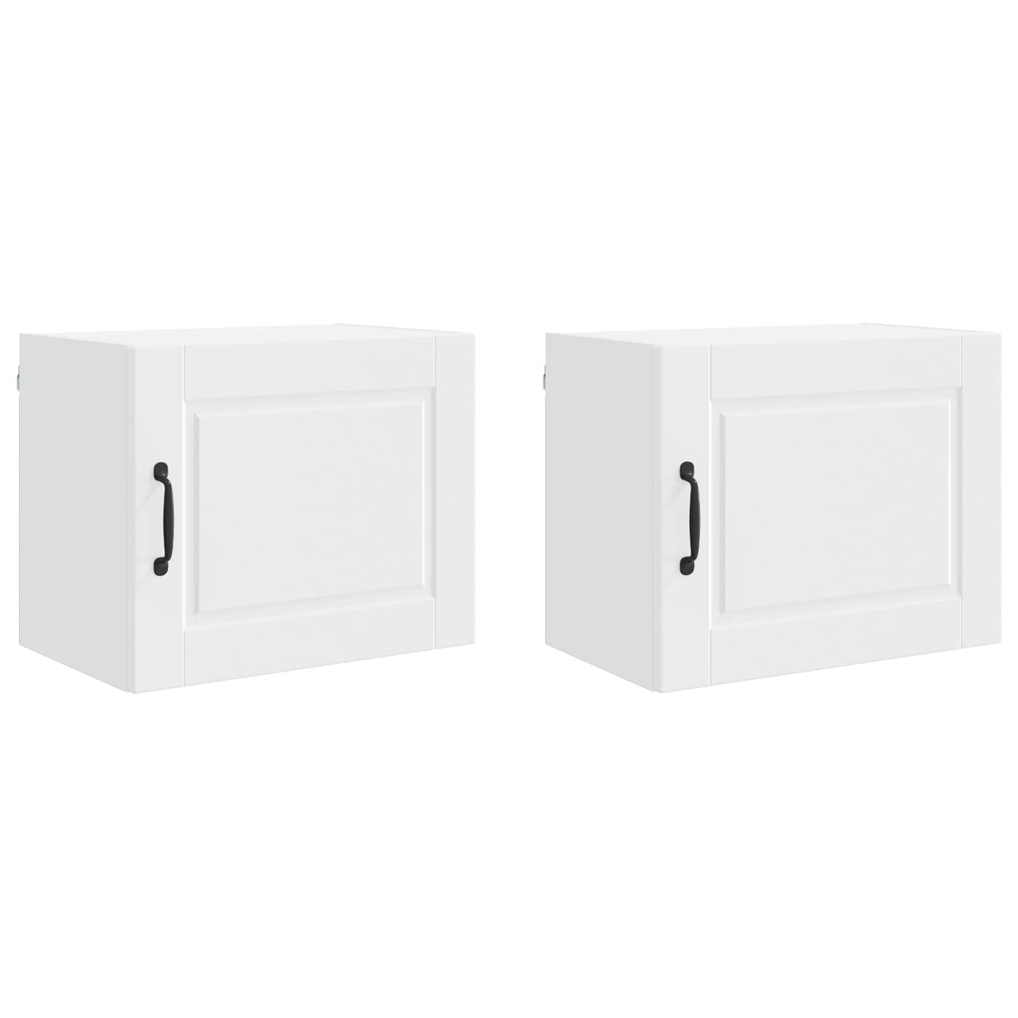 Veggskap PORTO 2 pcs Hvit 50 x 31 x 40 cm Konstruert tre