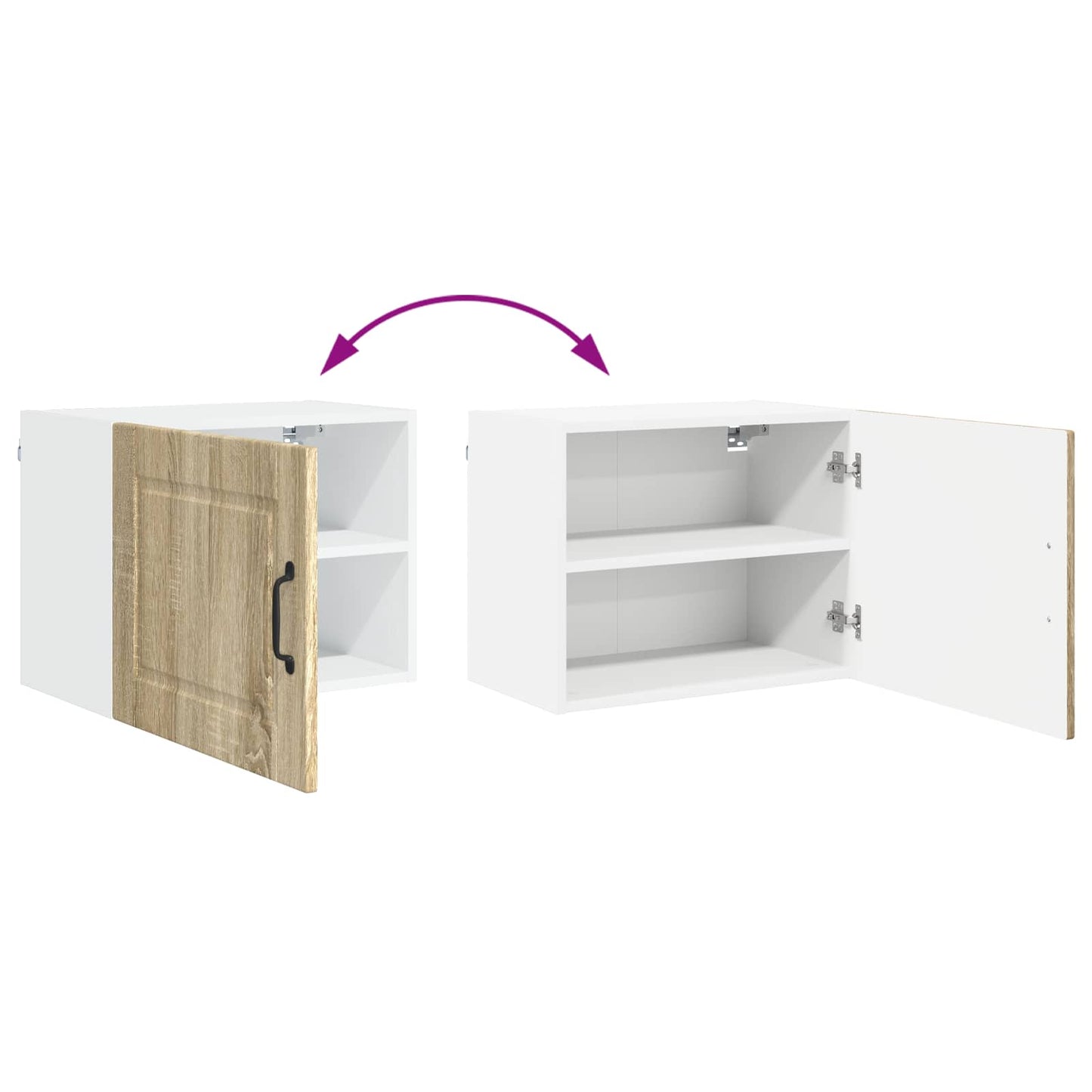 Veggskap PORTO Sonoma eik 50 x 31 x 40 cm Konstruert tre