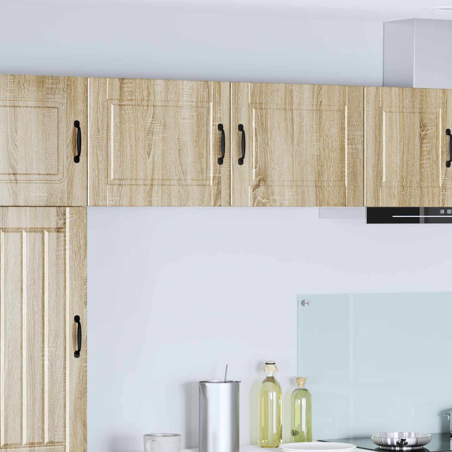 Veggskap PORTO 2 pcs Sonoma eik 50 x 31 x 40 cm Konstruert tre