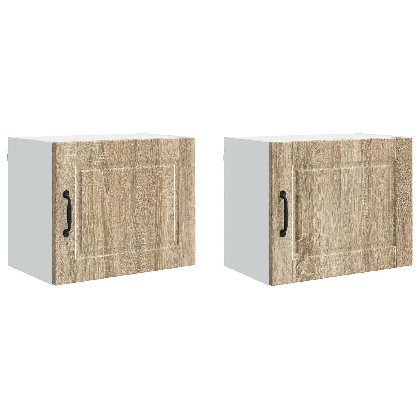 Veggskap PORTO 2 pcs Sonoma eik 50 x 31 x 40 cm Konstruert tre