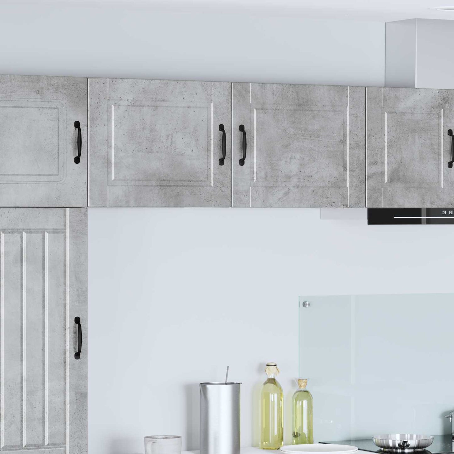 Veggskap PORTO 2 pcs Betonggrå 50 x 31 x 40 cm Konstruert tre