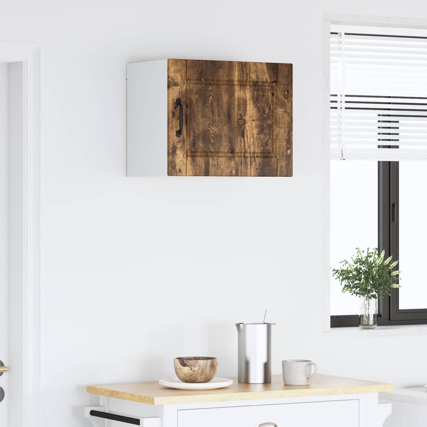 Veggskap PORTO Røkt eik 50 x 31 x 40 cm Konstruert tre