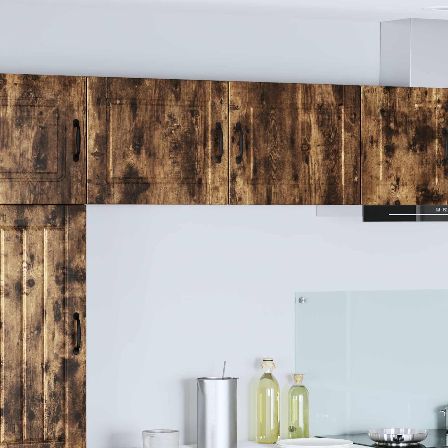 Veggskap PORTO 2 pcs Røkt eik 50 x 31 x 40 cm Konstruert tre
