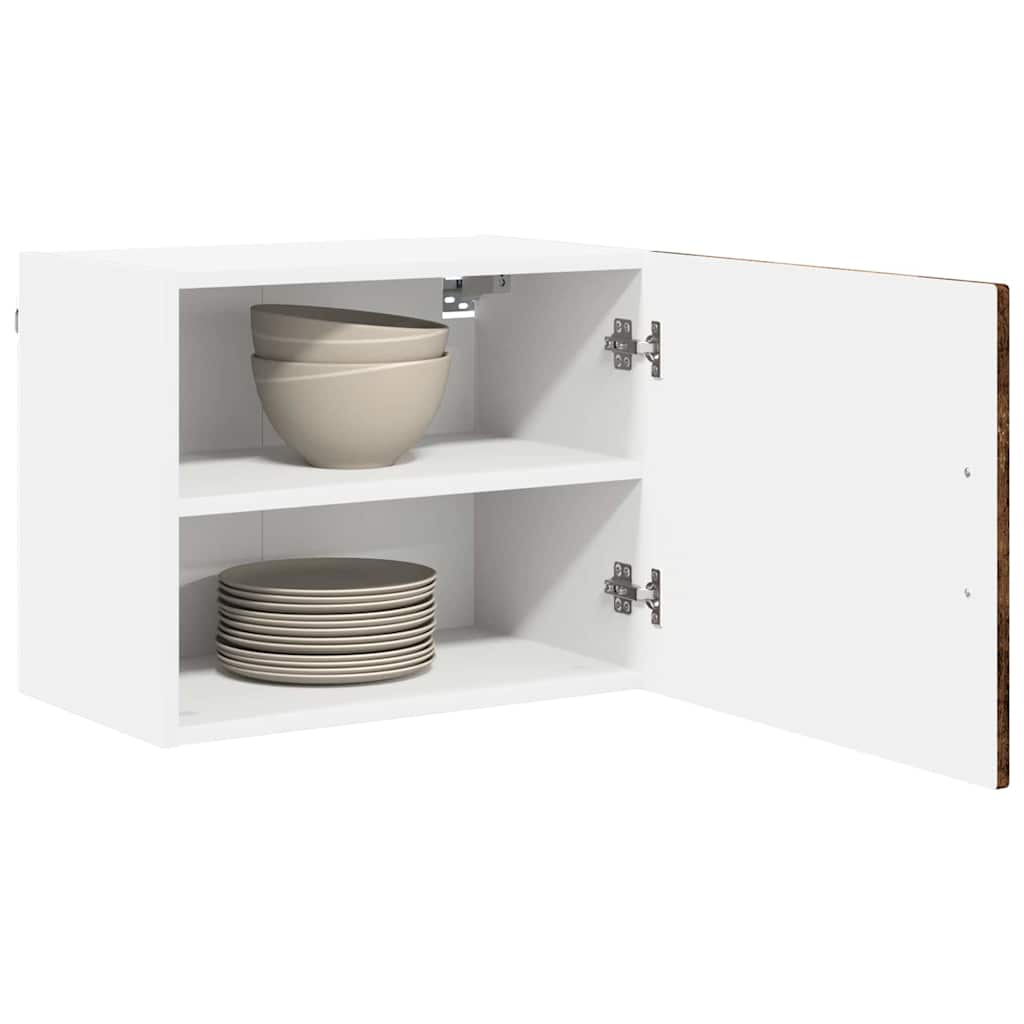 Veggskap PORTO 2 pcs Røkt eik 50 x 31 x 40 cm Konstruert tre