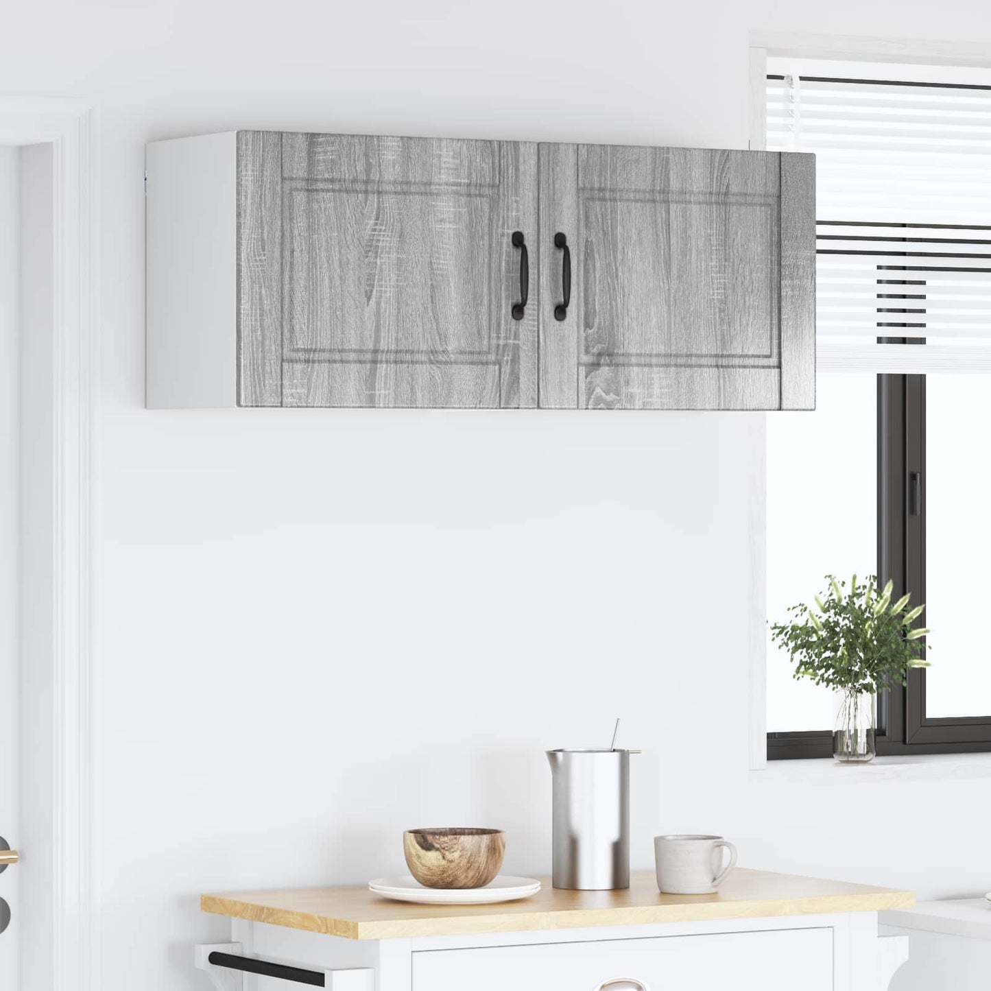 Veggskap PORTO 2 pcs Grå Sonoma 50 x 31 x 40 cm Konstruert tre