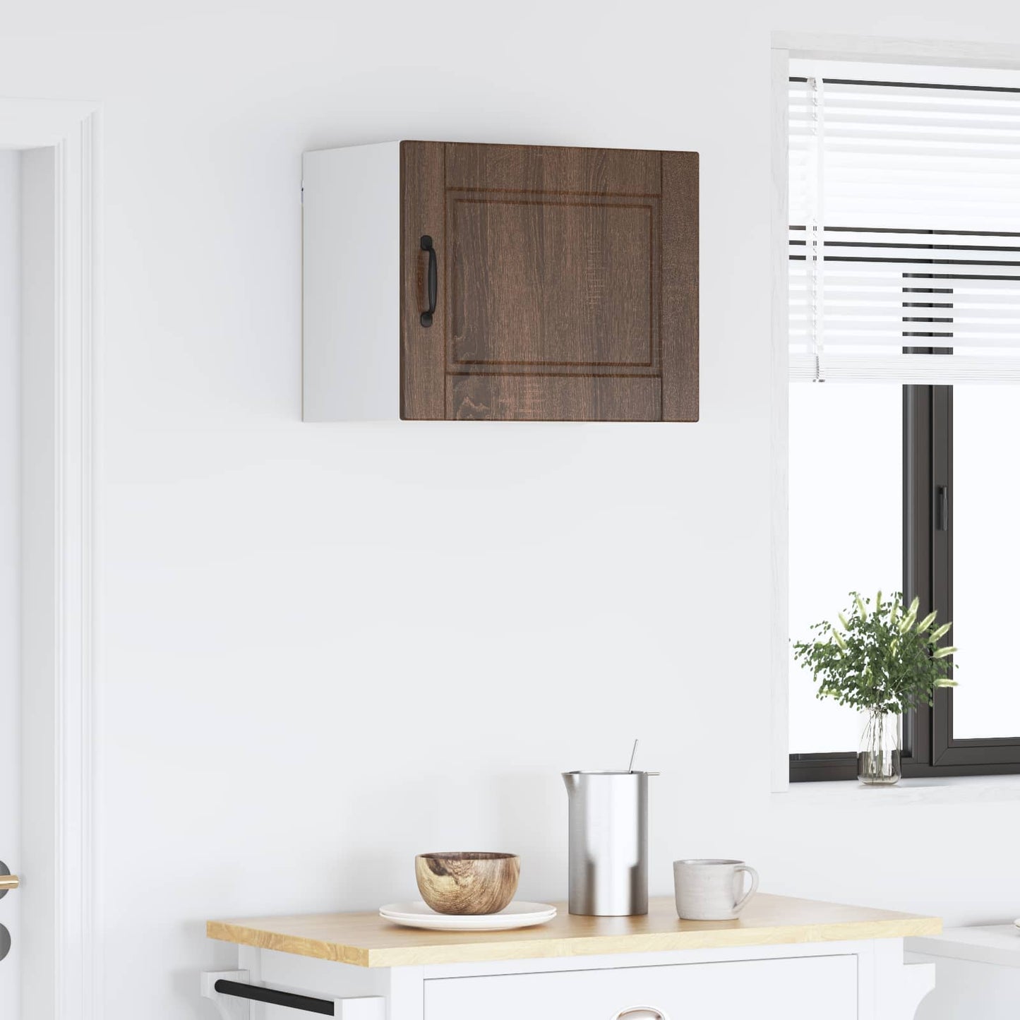 Veggskap PORTO Brun Eik 50 x 31 x 40 cm Konstruert tre