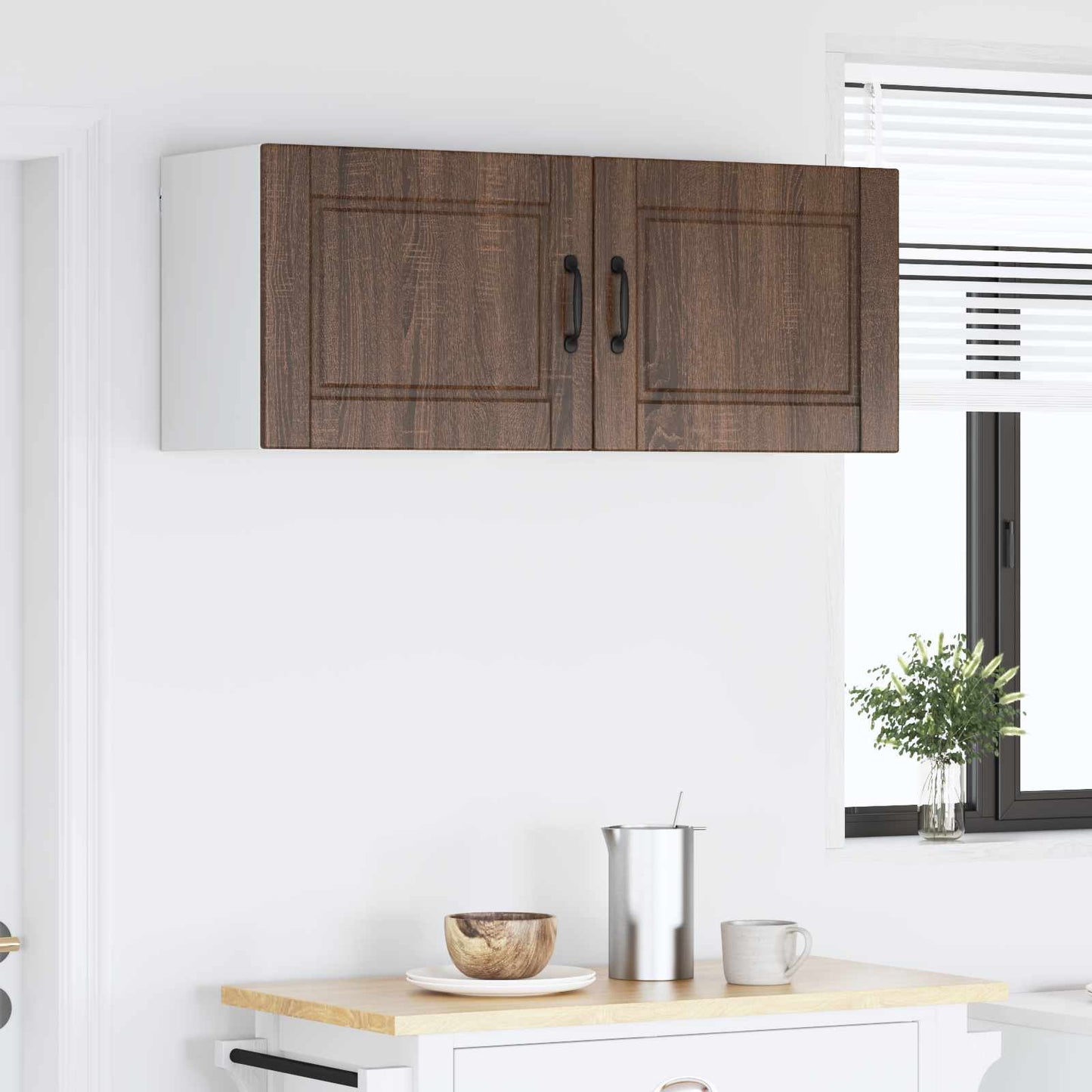Veggskap PORTO 2 pcs Brun Eik 50 x 31 x 40 cm Konstruert tre