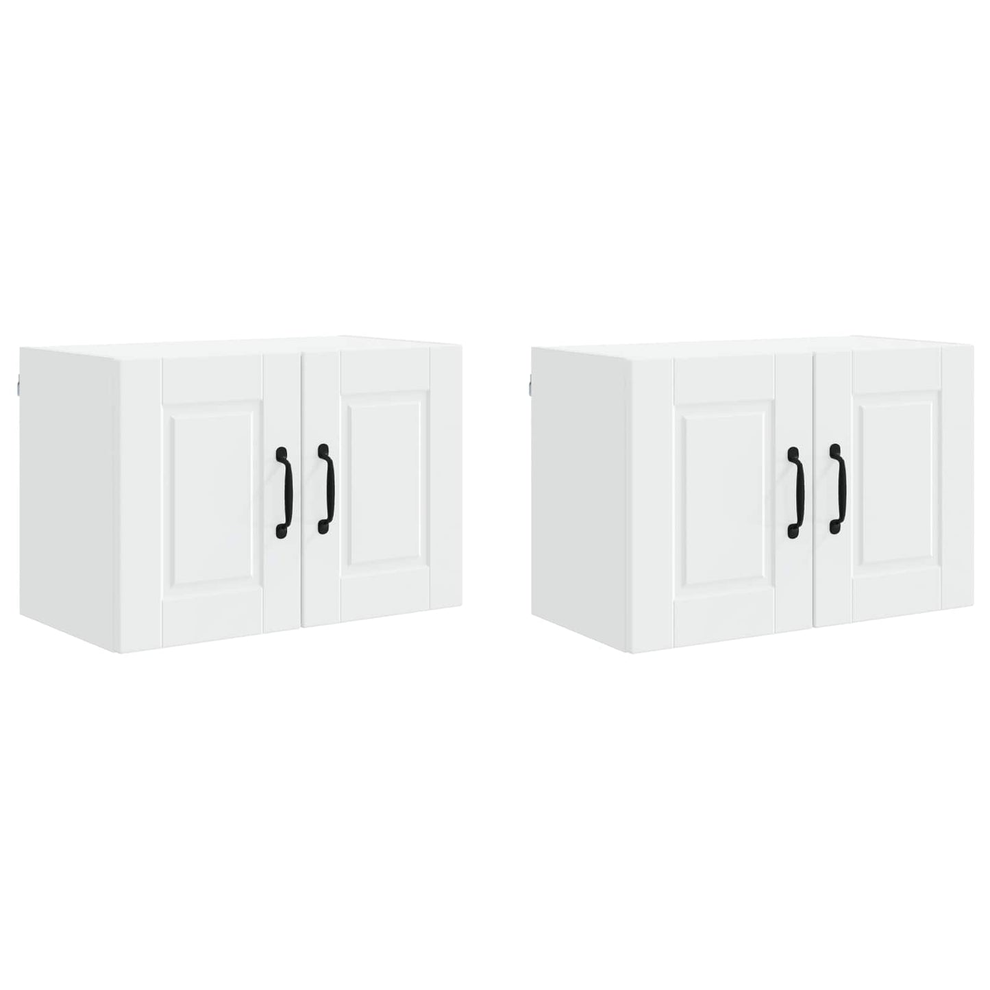 Veggskap PORTO 2 pcs Hvit 60 x 31 x 40 cm Konstruert tre