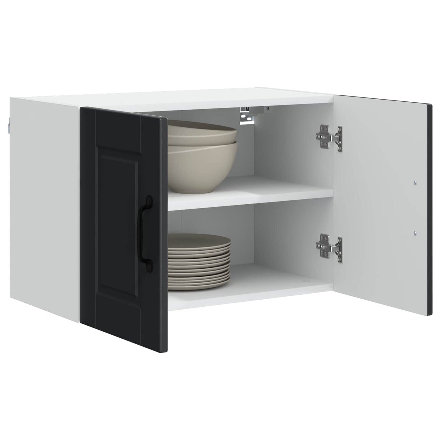 Veggskap PORTO Svart 60 x 31 x 40 cm Konstruert tre