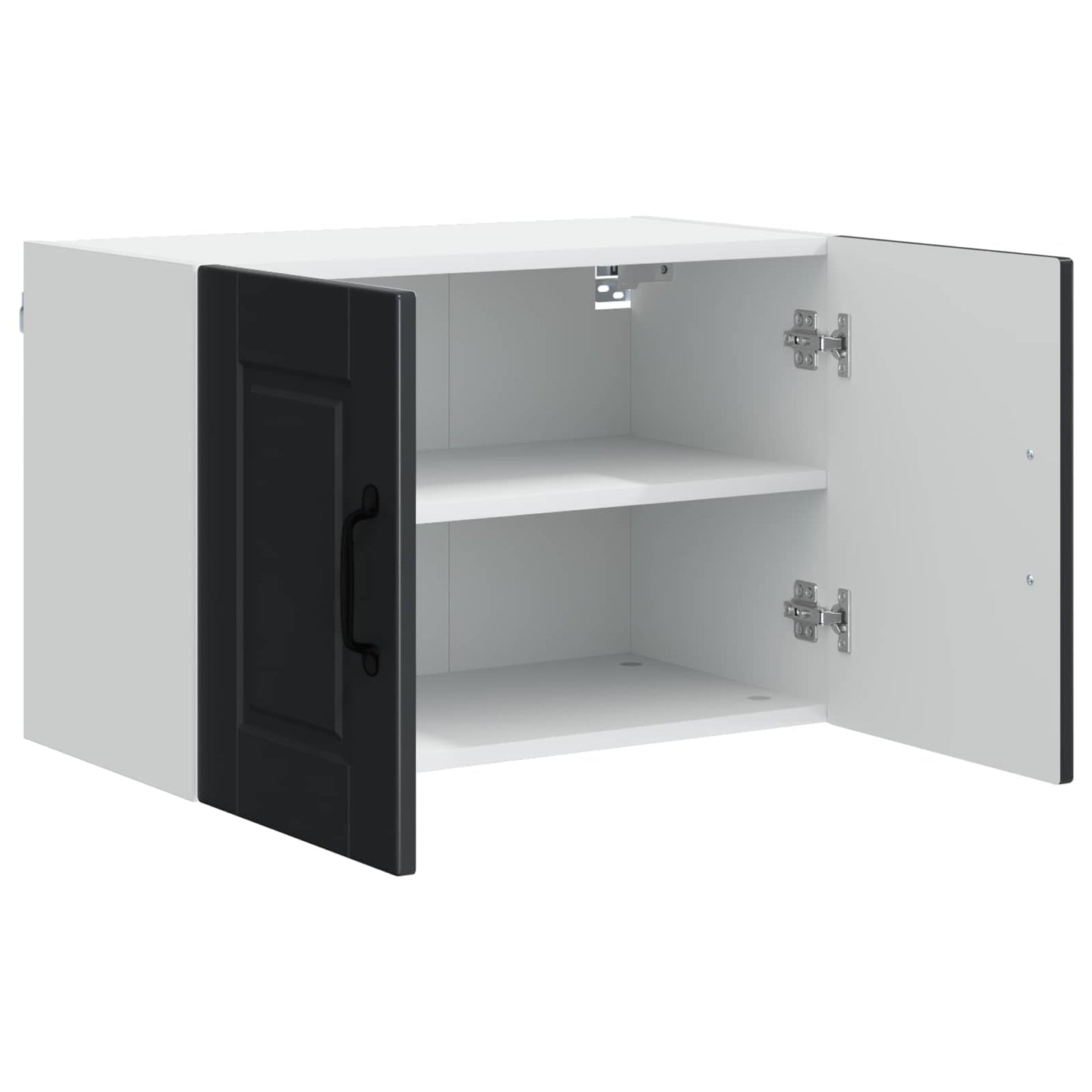 Veggskap PORTO 2 pcs Svart 60 x 31 x 40 cm Konstruert tre