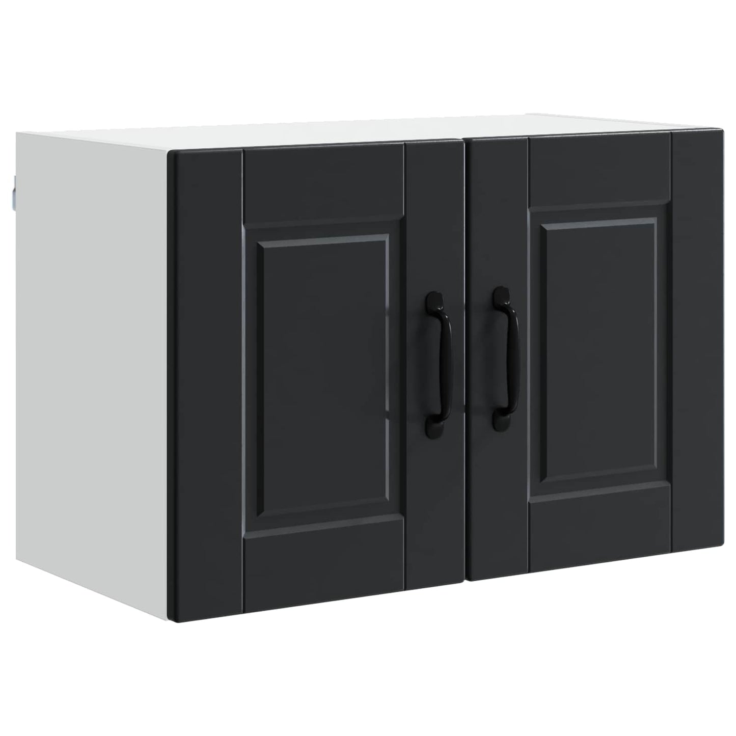 Veggskap PORTO 2 pcs Svart 60 x 31 x 40 cm Konstruert tre
