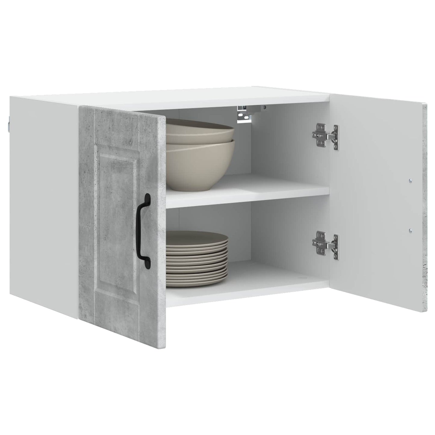 Veggskap 2 pcs Betonggrå 60 x 31 x 40 cm Konstruert tre