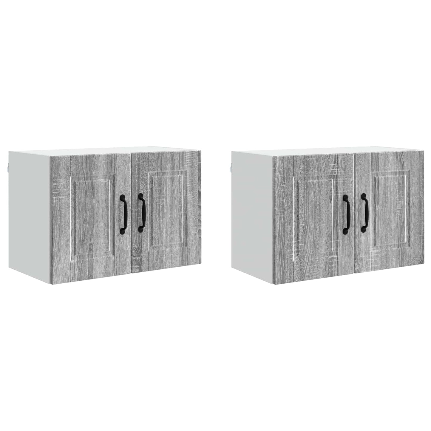 Veggskap PORTO 2 pcs Grå Sonoma 60 x 31 x 40 cm Konstruert tre