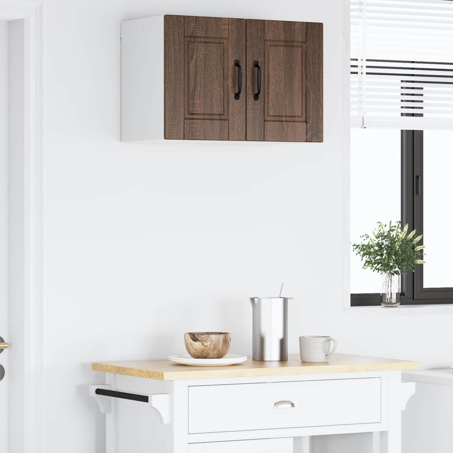Veggskap PORTO Brun Eik 60 x 31 x 40 cm Konstruert tre