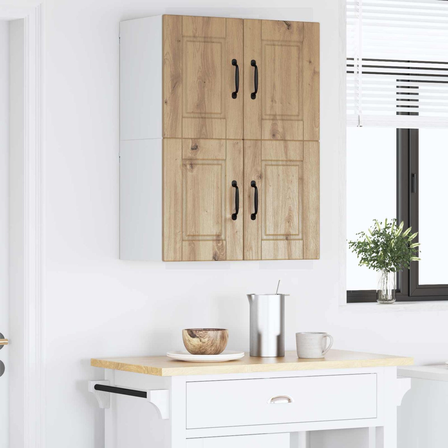 Veggskap PORTO 2 pcs Artisan Eik 60 x 31 x 40 cm Konstruert tre