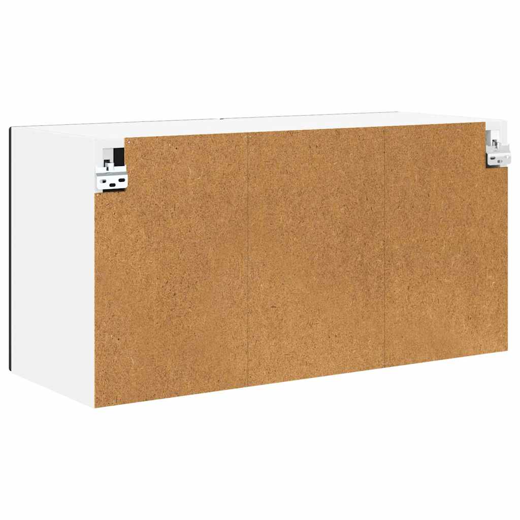Veggskap PORTO Svart 80 x 31 x 40 cm Konstruert tre