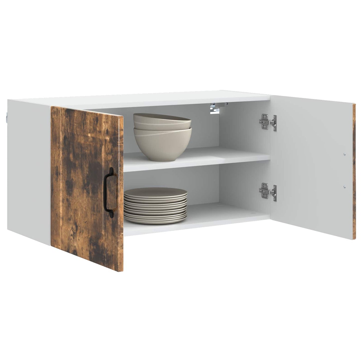 Veggskap PORTO Røkt eik 80 x 31 x 40 cm Konstruert tre