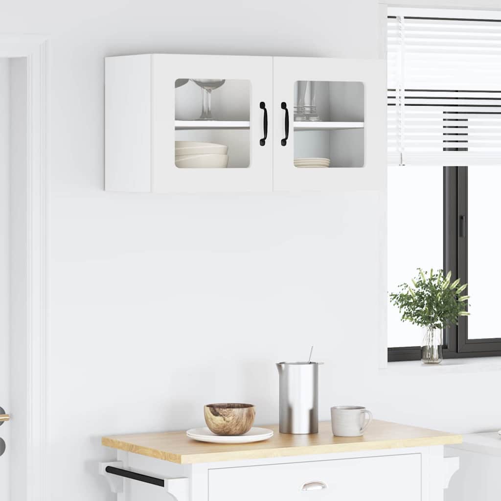 Vegghylle PORTO Hvit 80 x 31 x 40 cm Konstruert tre