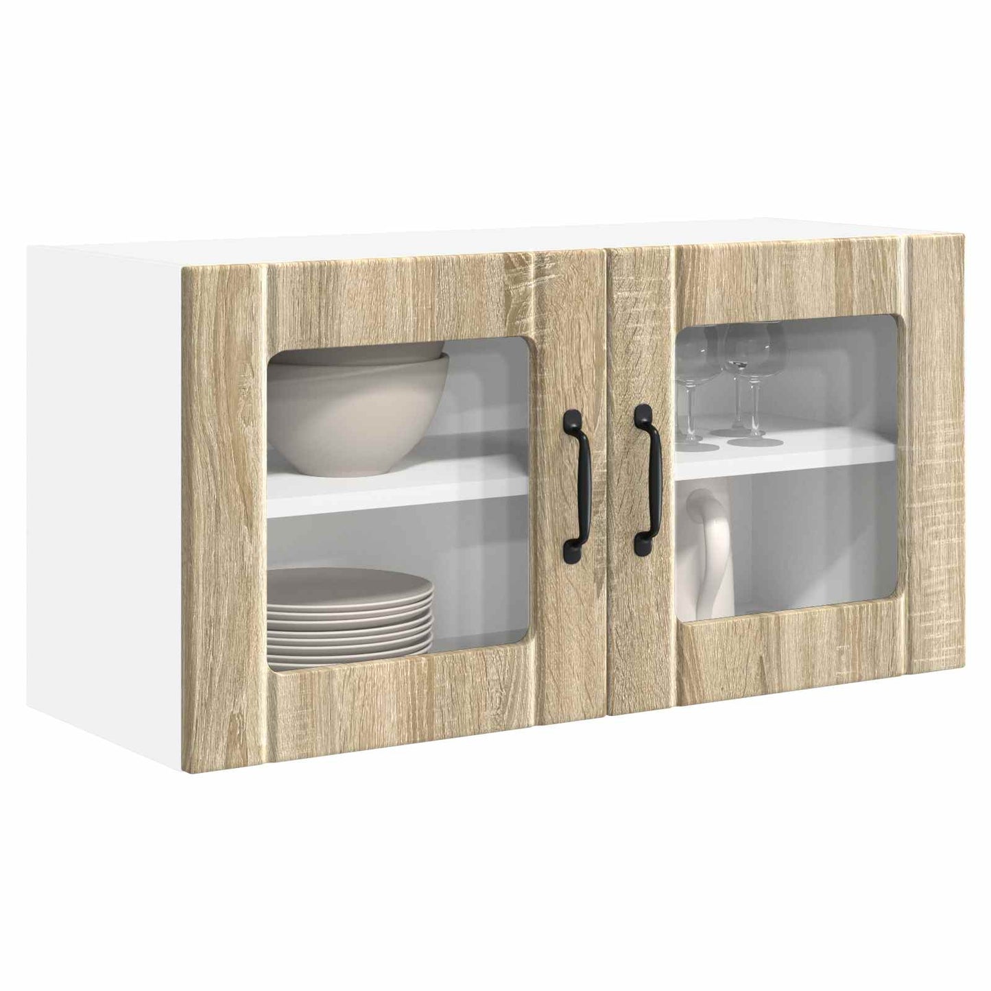 Vegghylle PORTO Sonoma eik 80 x 31 x 40 cm Konstruert tre